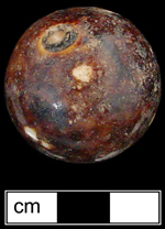 Bennington or “Bennies” marble found in the cellar of a collapsed building - click image to see a larger view.